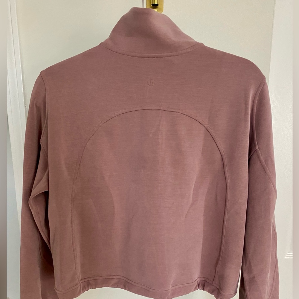 Lululemon Mauve Brushed Softstreme Half Zip - Picture 2 of 5